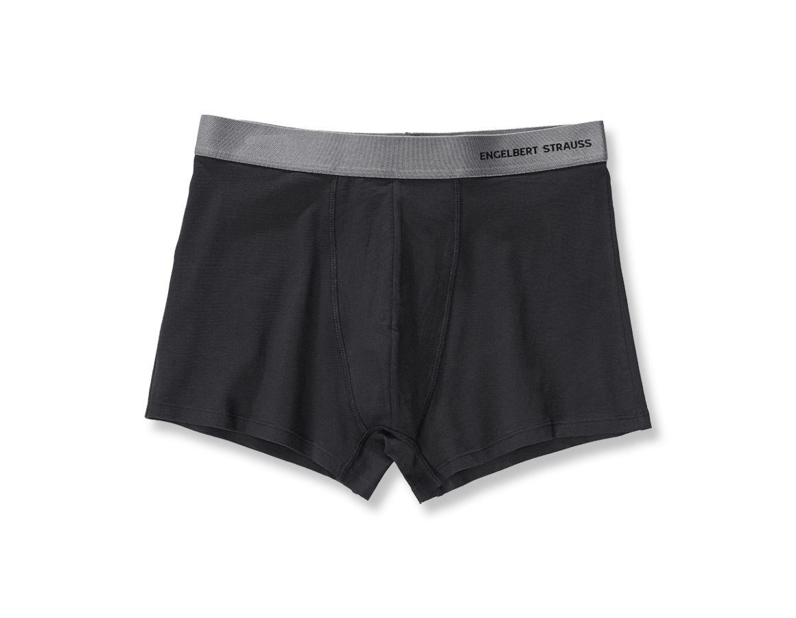 Sous-vêtements | Vêtements thermiques: e.s. Boxer en coton élastique + noir