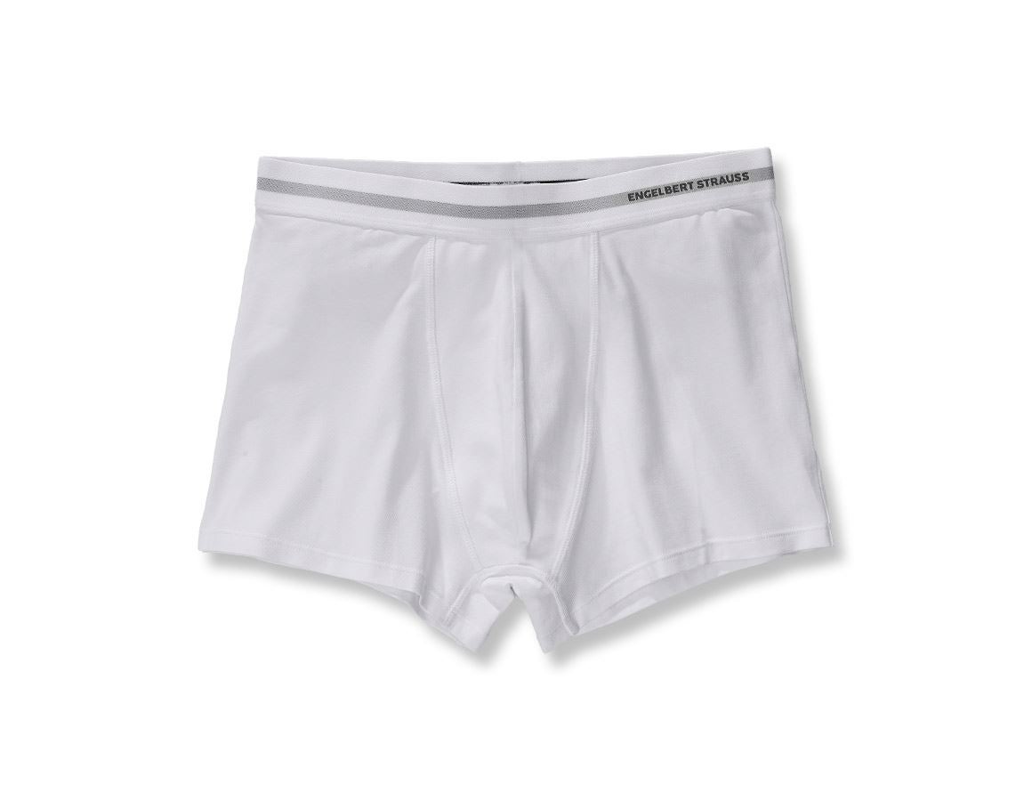 Sous-vêtements | Vêtements thermiques: e.s. Boxer en coton élastique + blanc