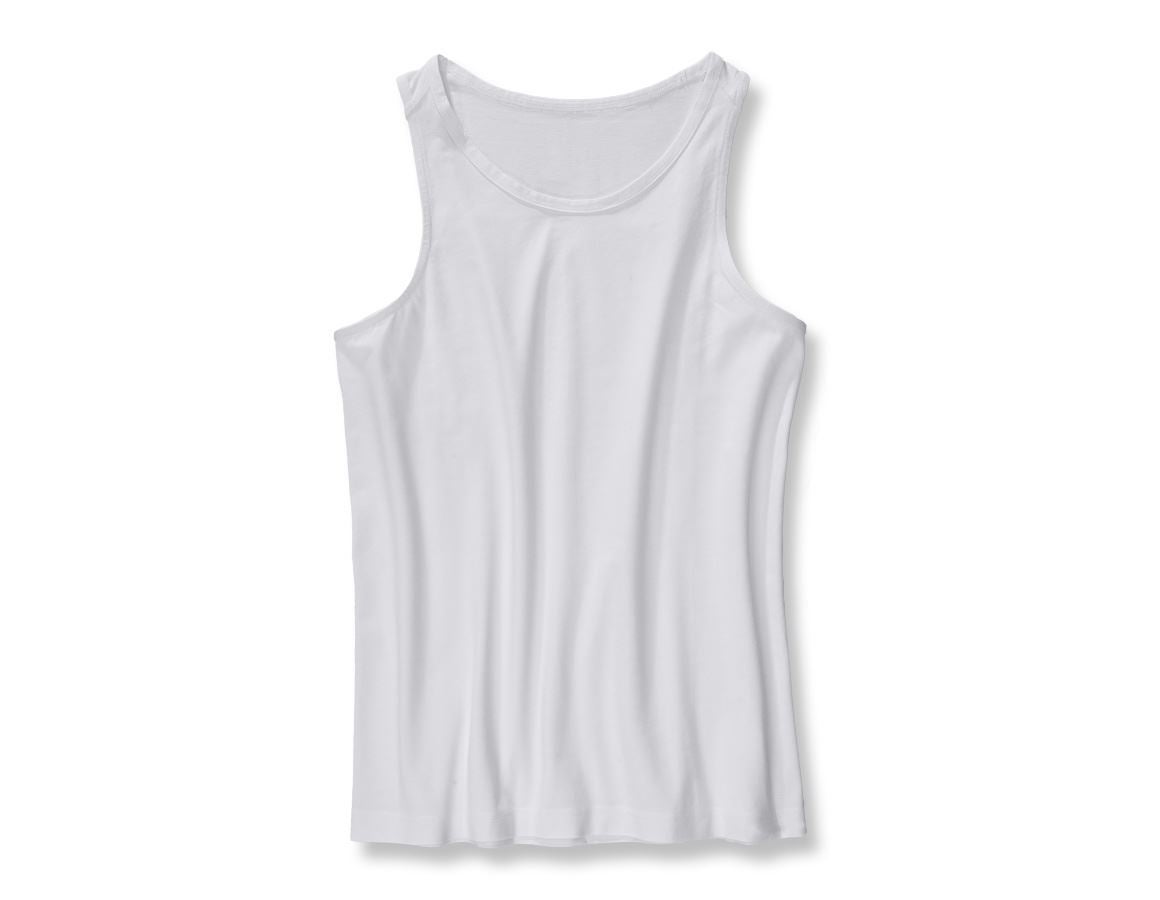Unterwäsche | Thermokleidung: e.s. cotton stretch Tank-Shirt + weiß