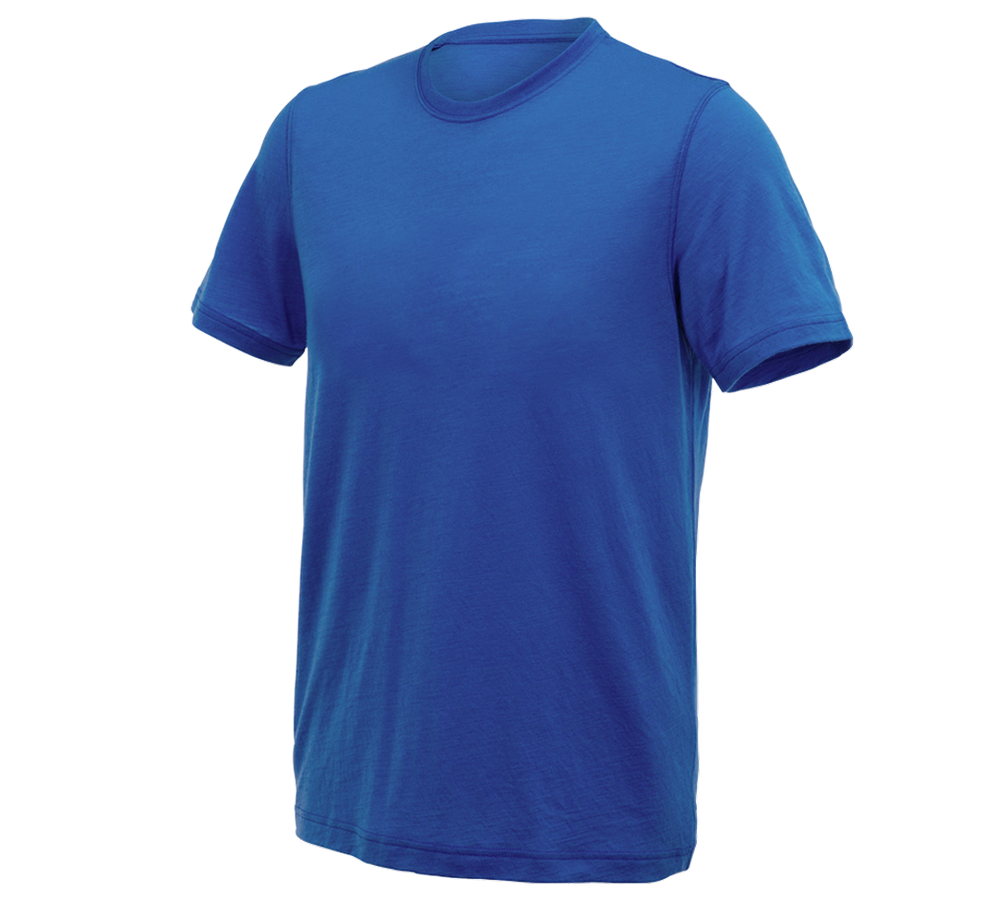 Shirts & Co.: e.s. T-Shirt Merino light + enzianblau