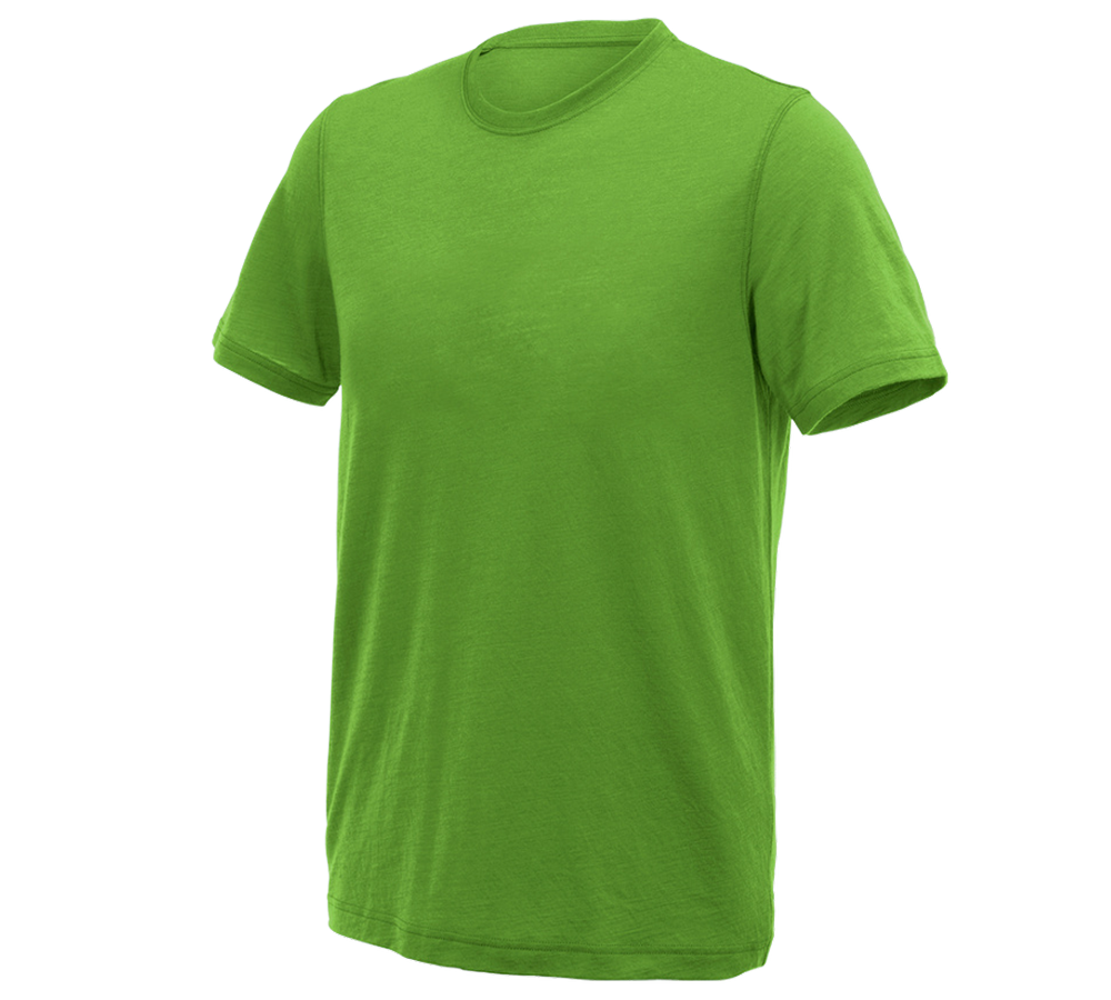 Shirts & Co.: e.s. T-Shirt Merino light + seegrün