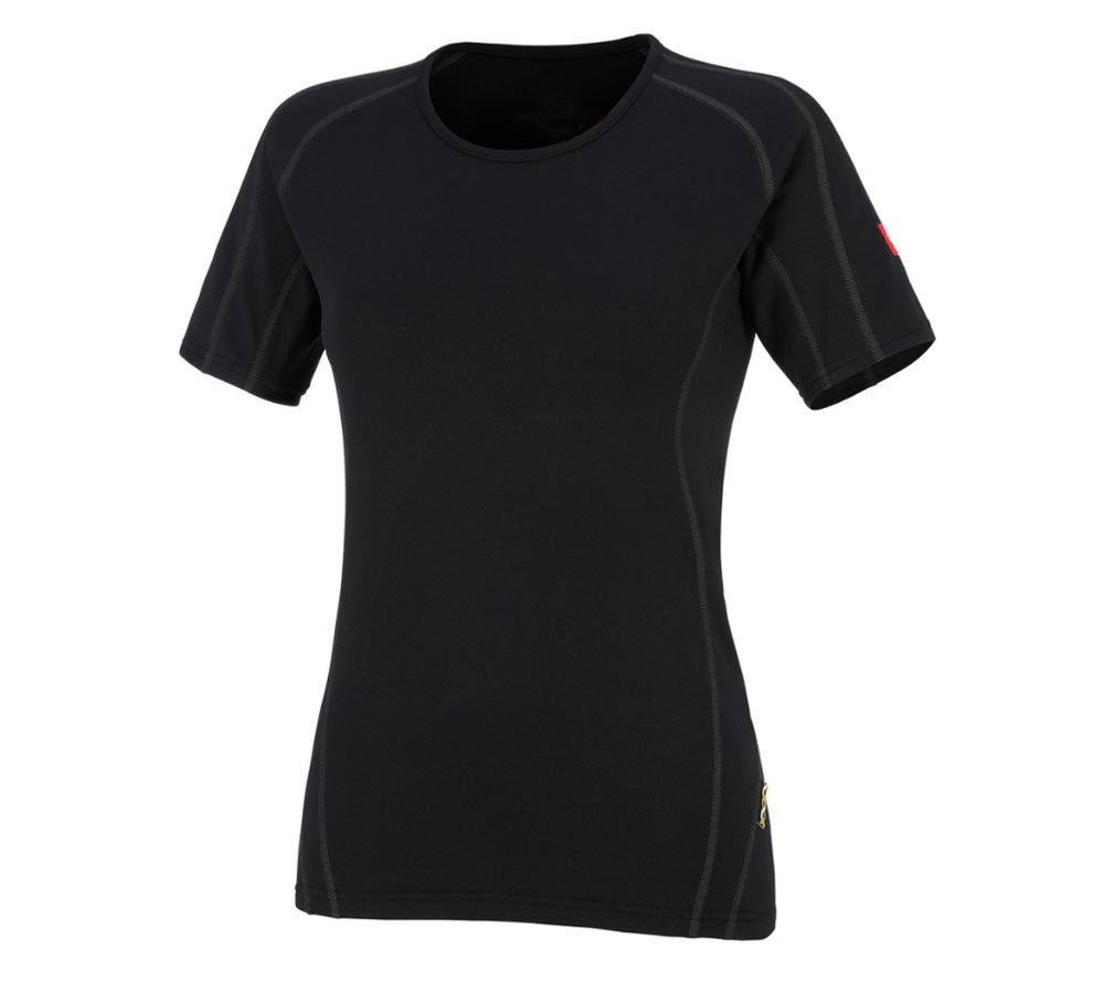 Funktionsunterwäsche: e.s. Funktions-T-Shirt clima-pro,warm, Damen + schwarz