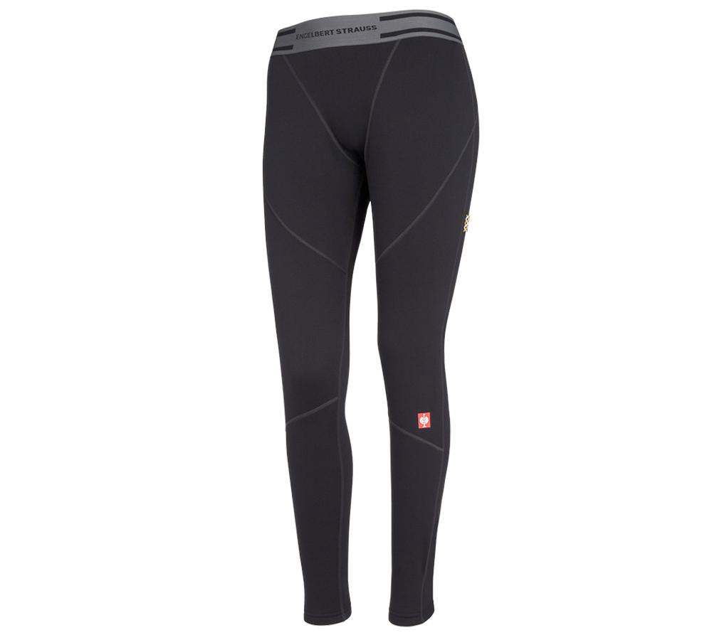 Thermal Underwear: e.s.funct.long-pants thermo stretch-x-warm,ladies' + black