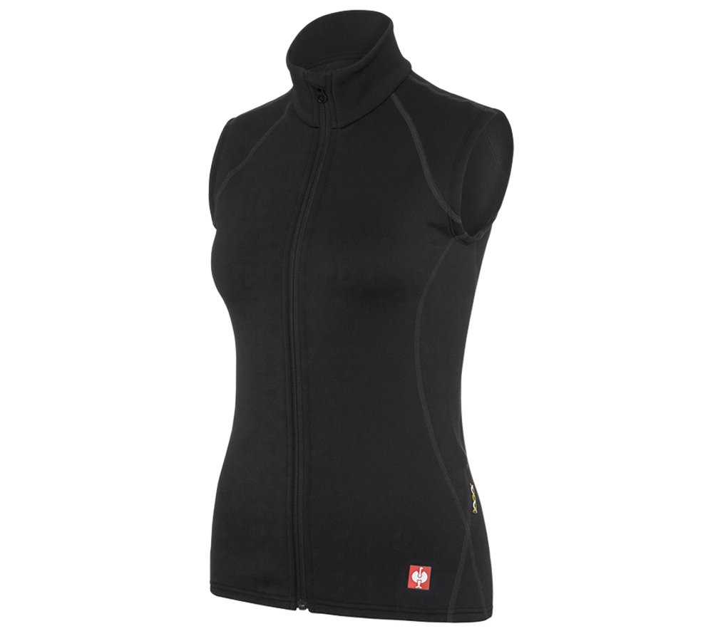 Thermal Underwear: e.s. bodywarmer thermo stretch-x-warm, ladies' + black