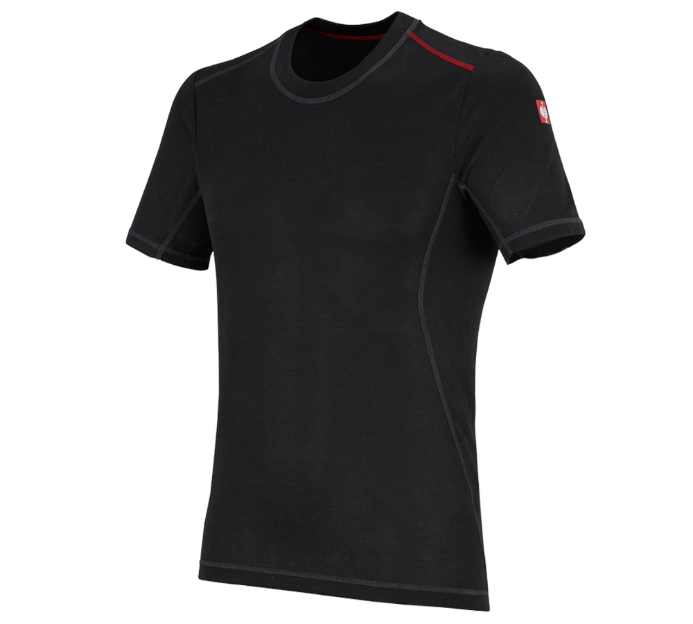 Unterwäsche | Thermokleidung: e.s. Funktions-T-Shirt basis-light + schwarz