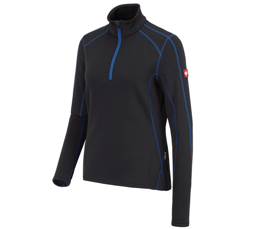 Shirts, Pullover & more: Funct.-Troyer thermo stretch e.s.motion 2020, la. + graphite/gentian blue
