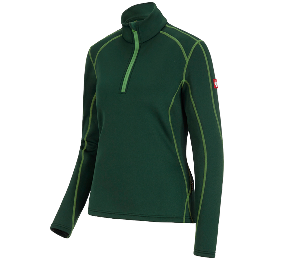 Shirts, Pullover & more: Funct.-Troyer thermo stretch e.s.motion 2020, la. + green/sea green