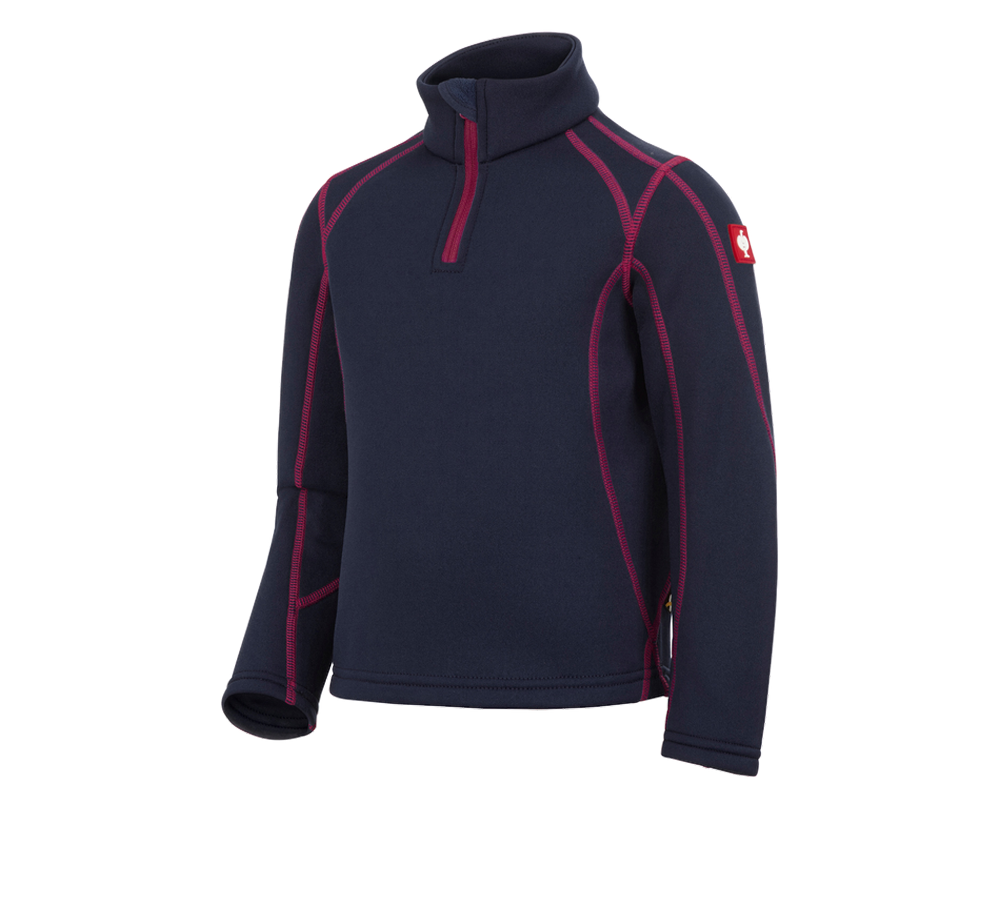 Shirts, Pullover & more: Funct.Troyer thermo stretch e.s.motion 2020 child. + navy/berry