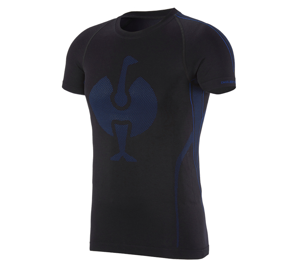 Sous-vêtements | Vêtements thermiques: e.s. T-Shirt fonctionnel seamless - warm + noir/bleu gentiane