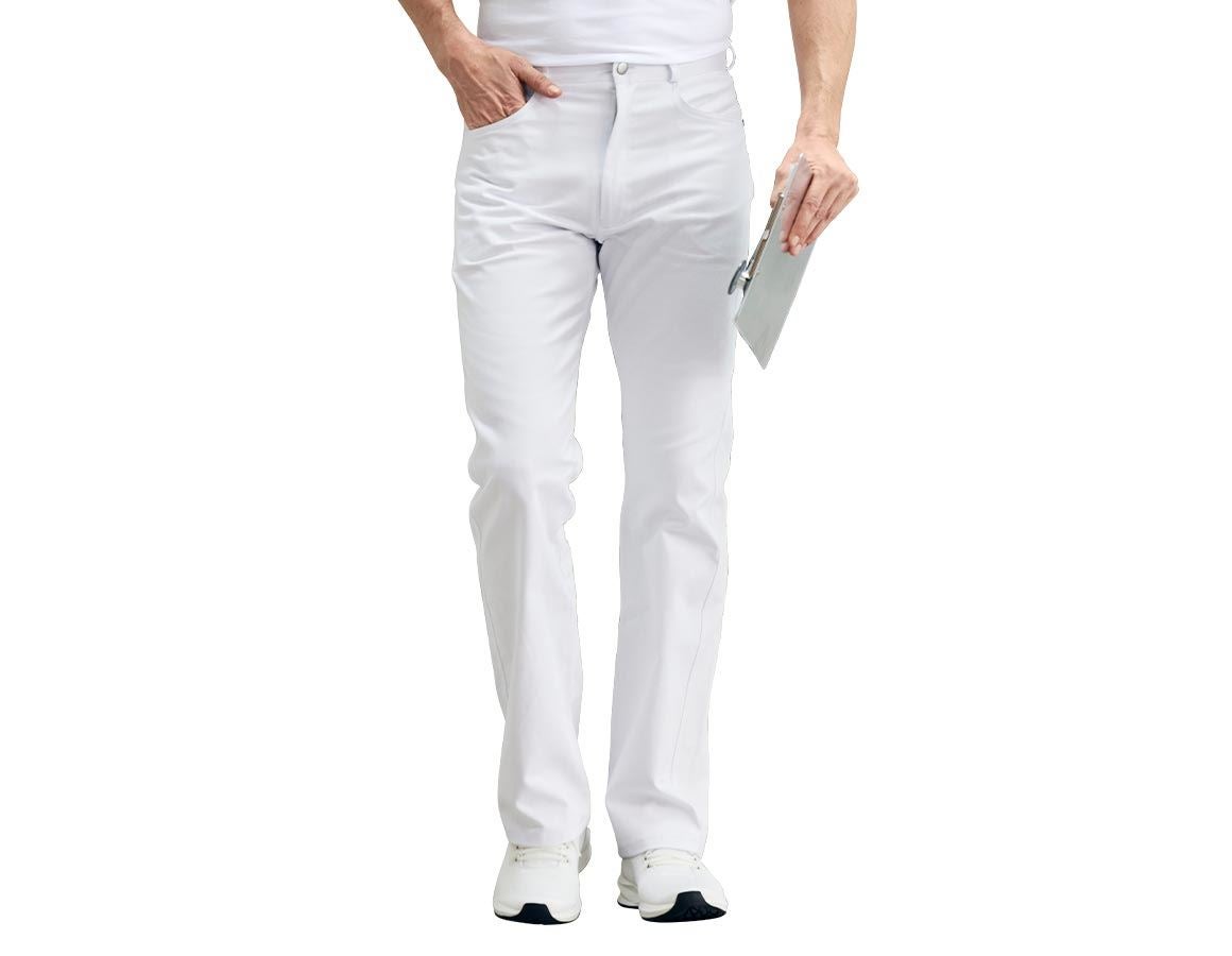 Pantalons de travail: Jean pour homme Daniel + blanc