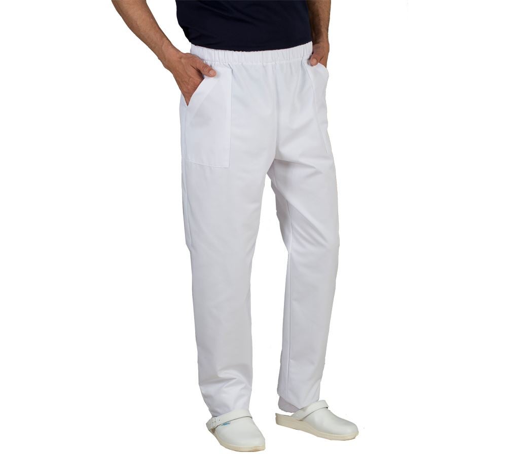 Work Trousers: Pull-on pants Lanzarote + white