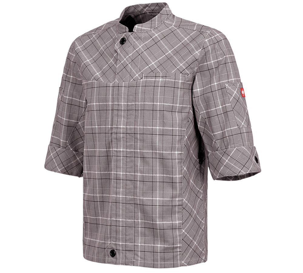 Shirts, Pullover & more: Work jacket short sleeved e.s.fusion, men's + chestnut/white