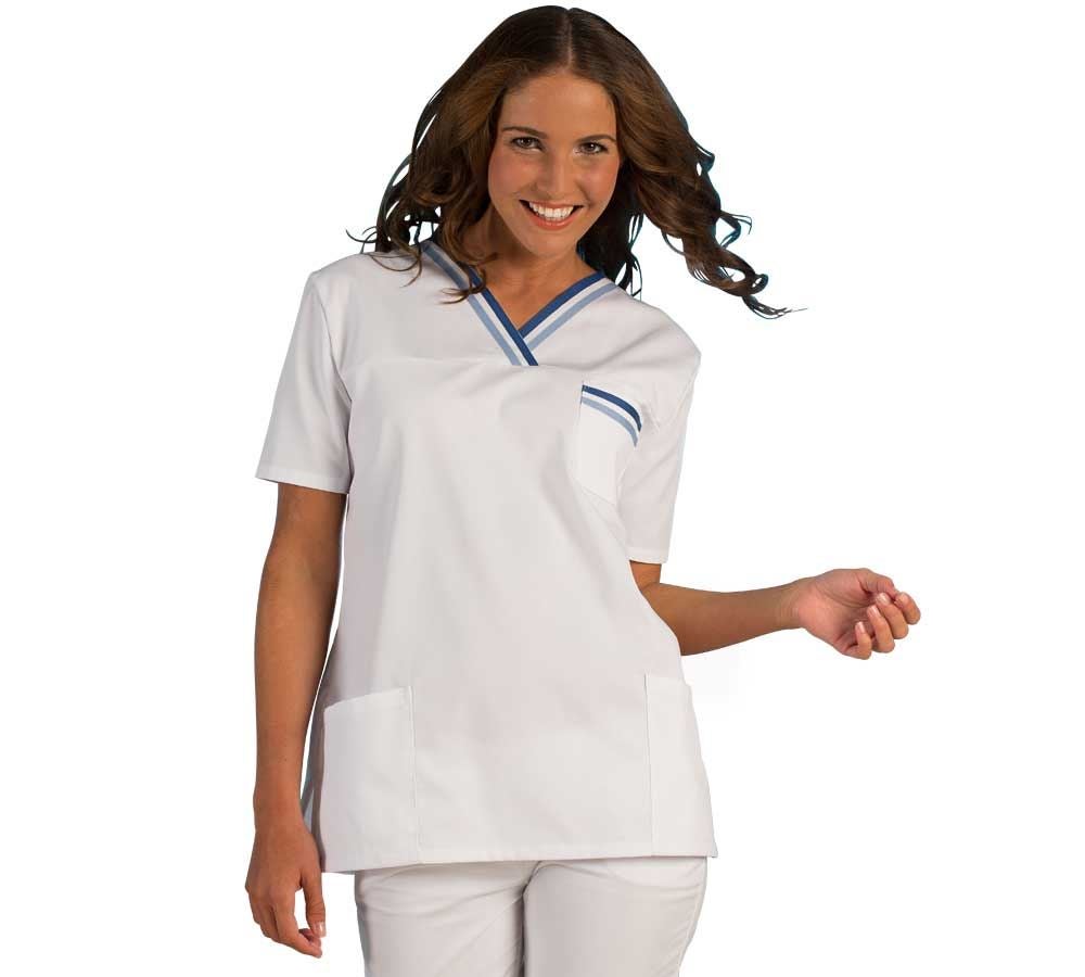 Shirts, Pullover & more: Tunic Judith + white/navy blue/lightblue