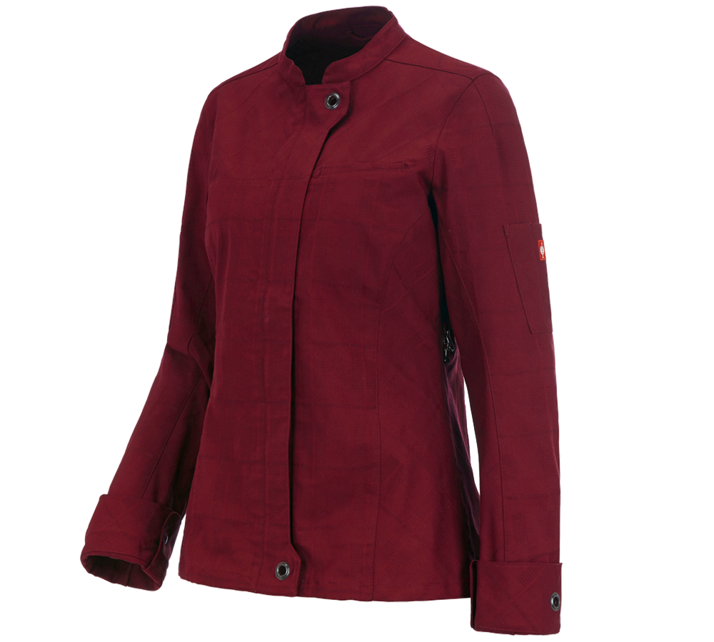 Work Jackets: Work jacket long sleeved e.s.fusion, ladies' + ruby
