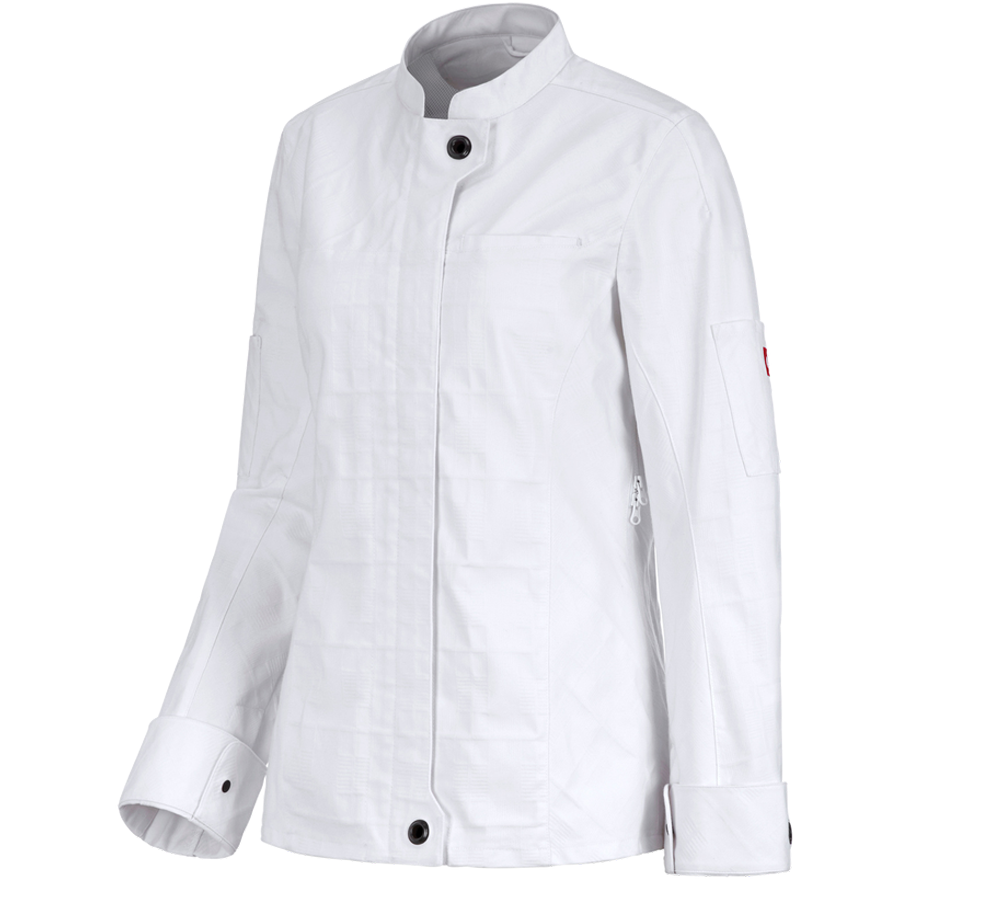 Work Jackets: Work jacket long sleeved e.s.fusion, ladies' + white