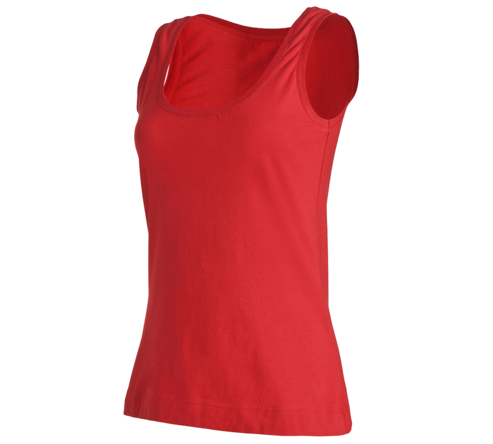 Shirts, Pullover & more: e.s. Tank top cotton stretch, ladies' + fiery red