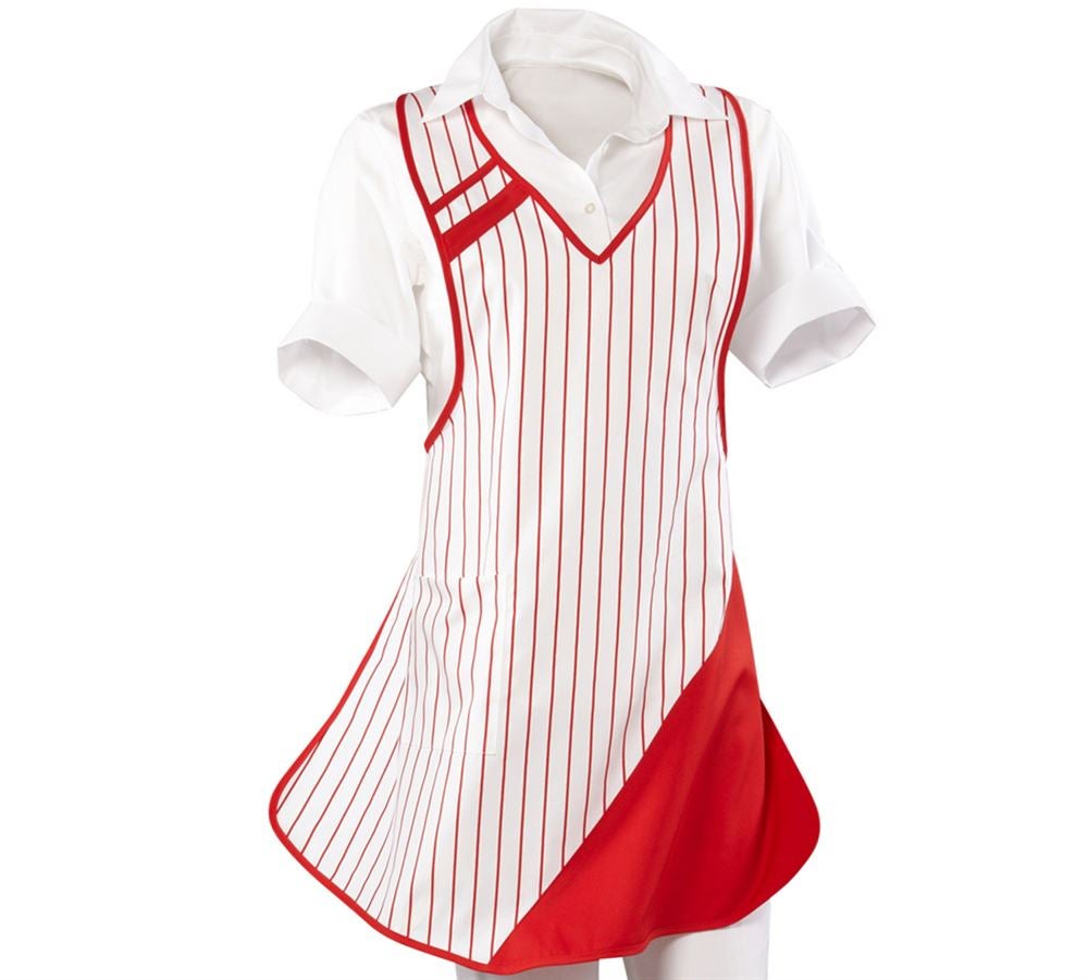 Aprons: Super-Stripe Catering Tabards + white/red