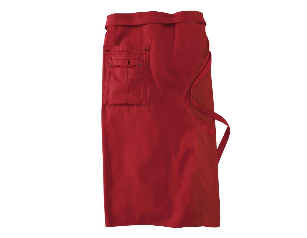 Aprons: Mid-Length Apron + red/black
