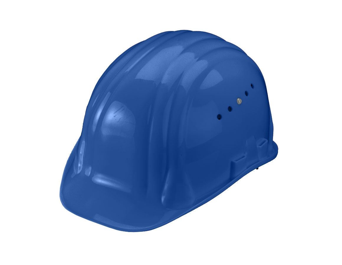 Hard Hats: Safety helmet Baumeister, 6-point, rotary fastener + blue
