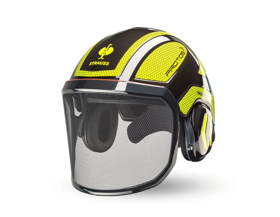 Forestry / Cut Protection Clothing: e.s. Forestry helmet Protos® + black/high-vis yellow