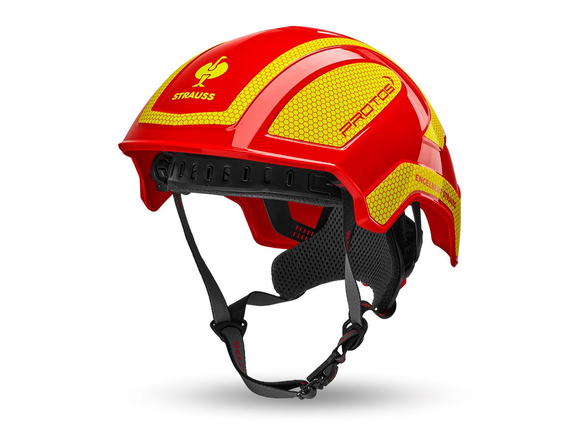 Hard Hats: e.s. Mountaineer and climbing helmet Protos® + fiery red/yellow