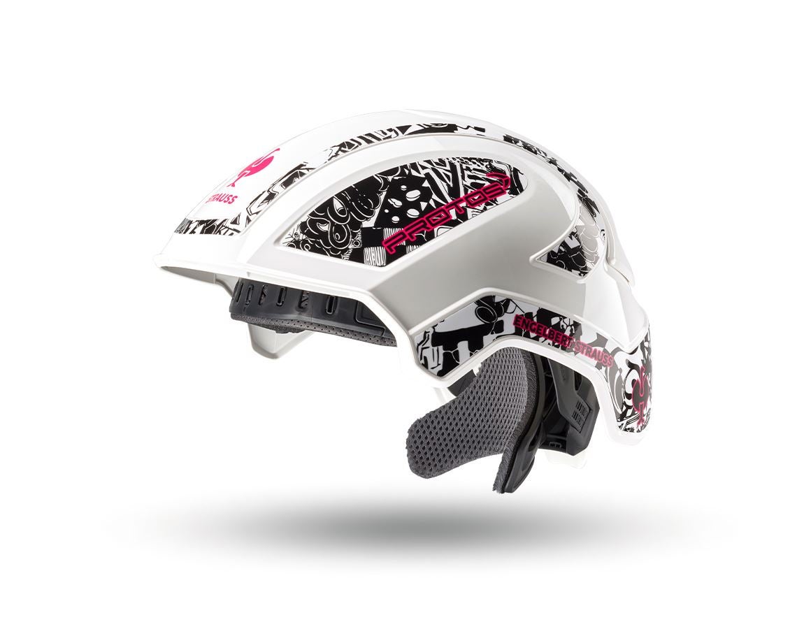 Hard Hats: e.s. Work helmet Protos® + white/pink