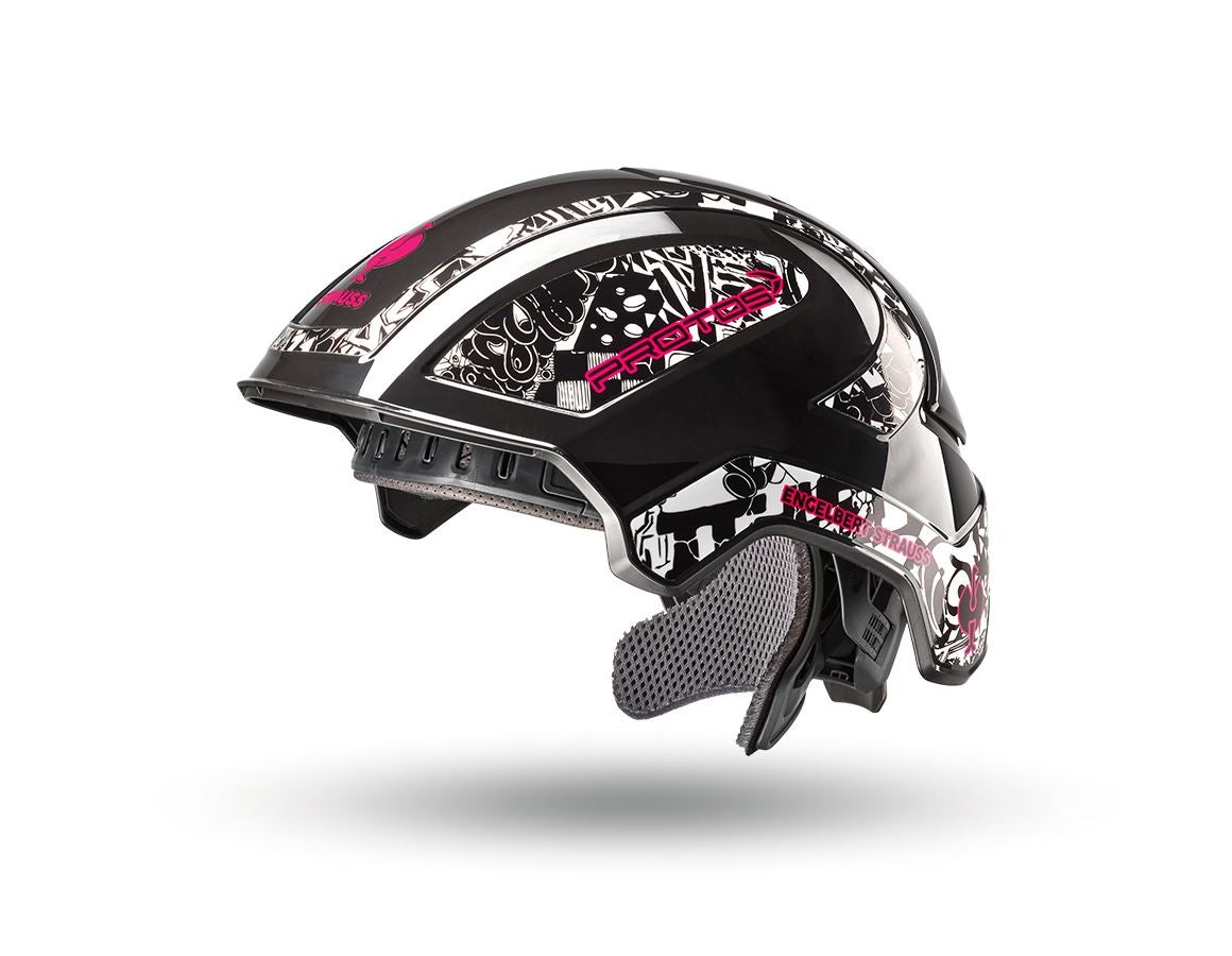 Hard Hats: e.s. Work helmet Protos® + black/pink