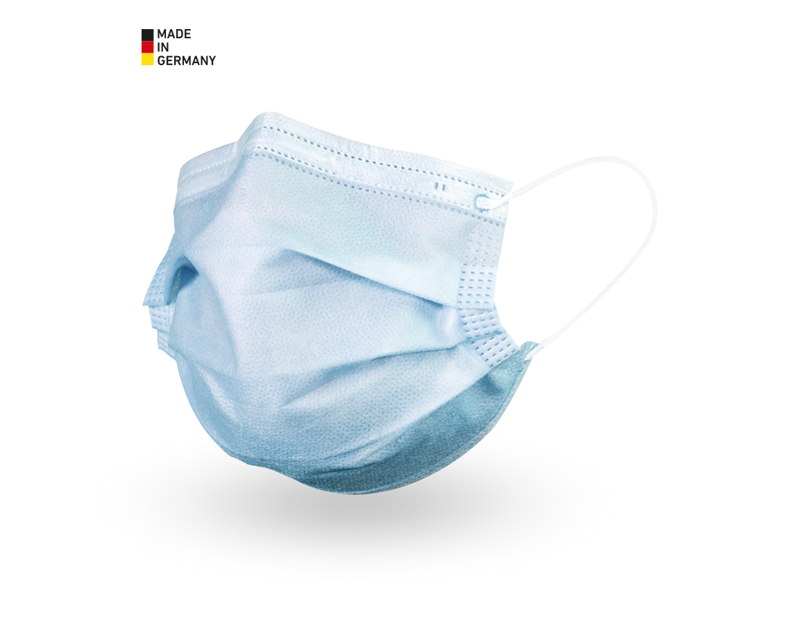 Atemschutzmasken: Med. Gesichtsmaske Typ II R, 50 Stk + hellblau