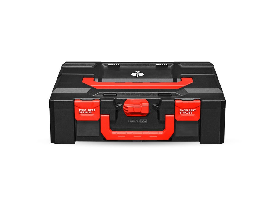 Werkzeugkoffer: STRAUSSbox 145 large + schwarz/rot