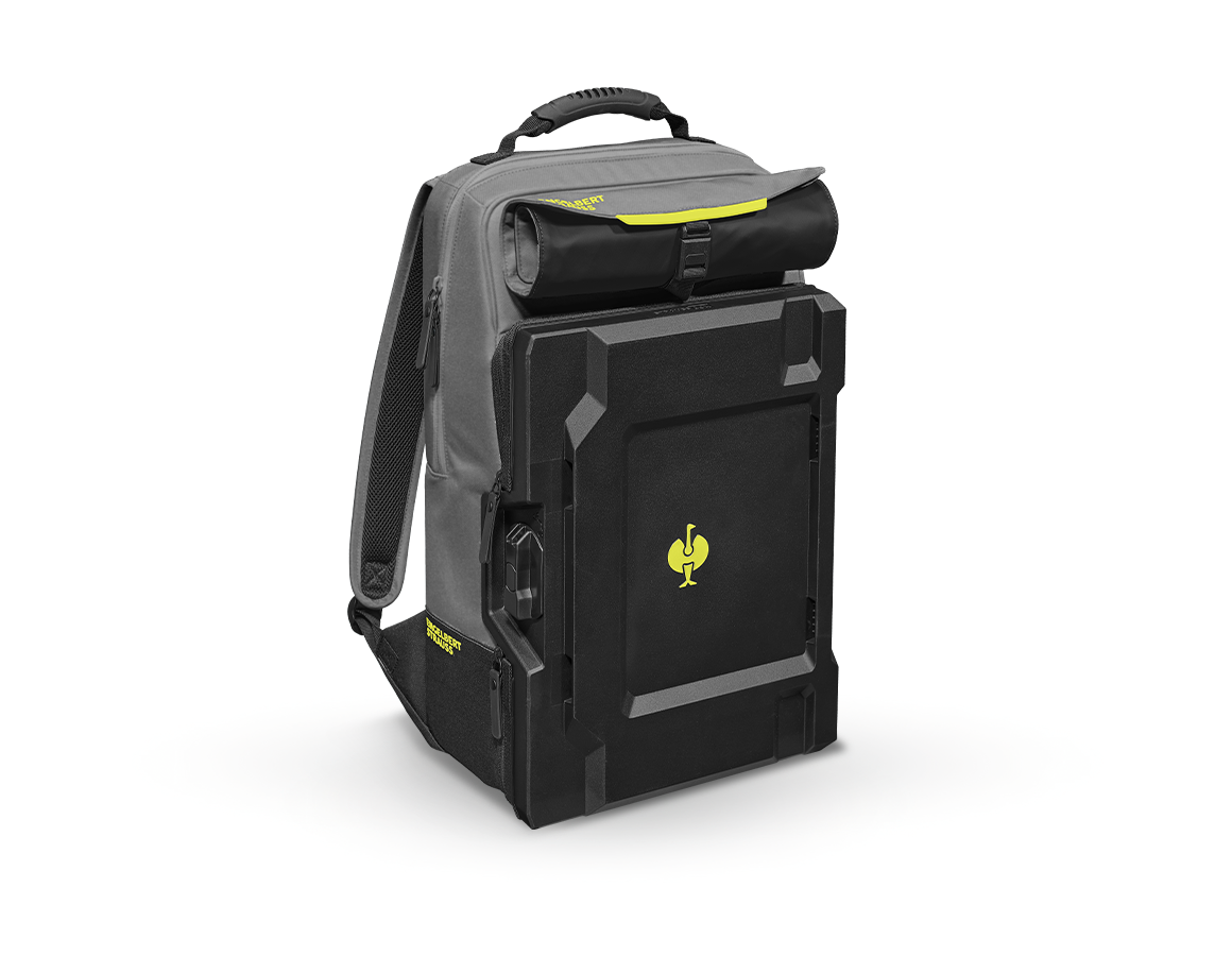 STRAUSSbox System: STRAUSSbox backpack + basaltgrey/acid yellow