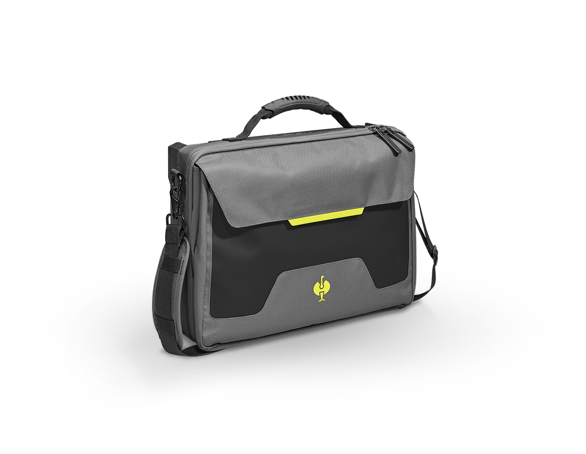 STRAUSSbox System: STRAUSSbox laptop bag + basaltgrey/acid yellow