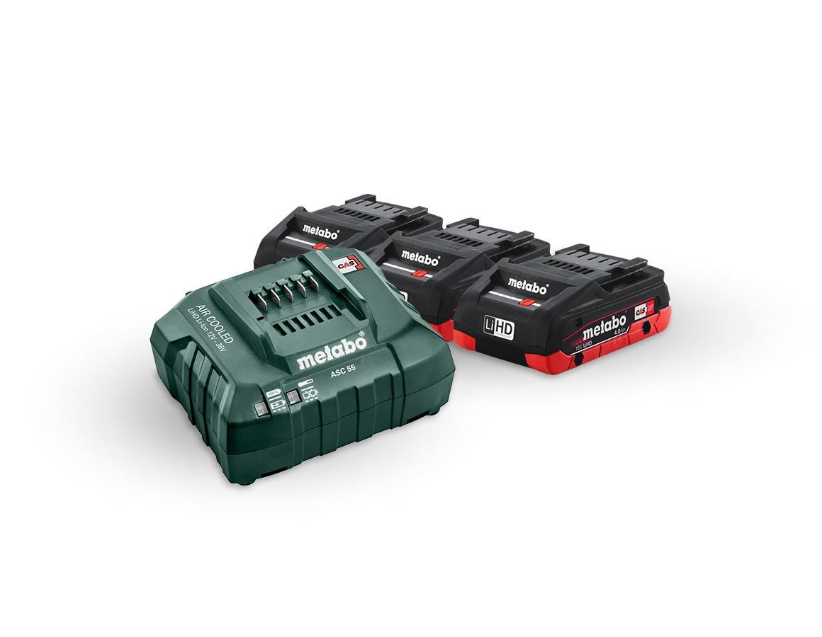 Electrical tools: Metabo batt. pack 3x 4.0 LiHD batteries + charger