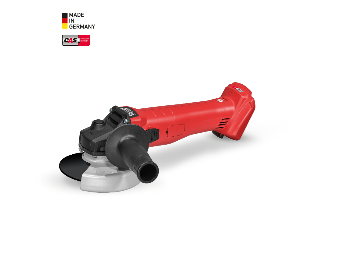 Electrical tools: 18.0 V cordless angle grinder, 125 mm