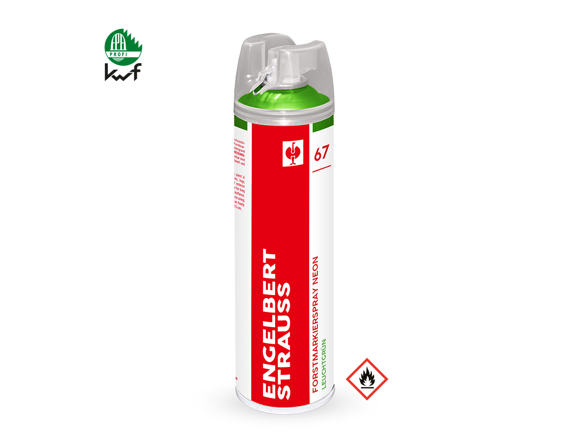 Sprays: e.s. Forestry marking spray Neon #67 + fluorescent green