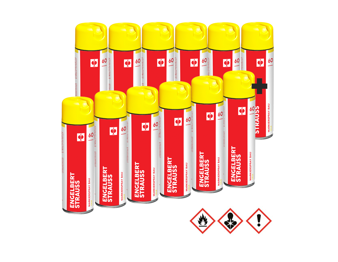 Besoin opérationnel: Spray de marquage de construction #60 kit d'action + jaune