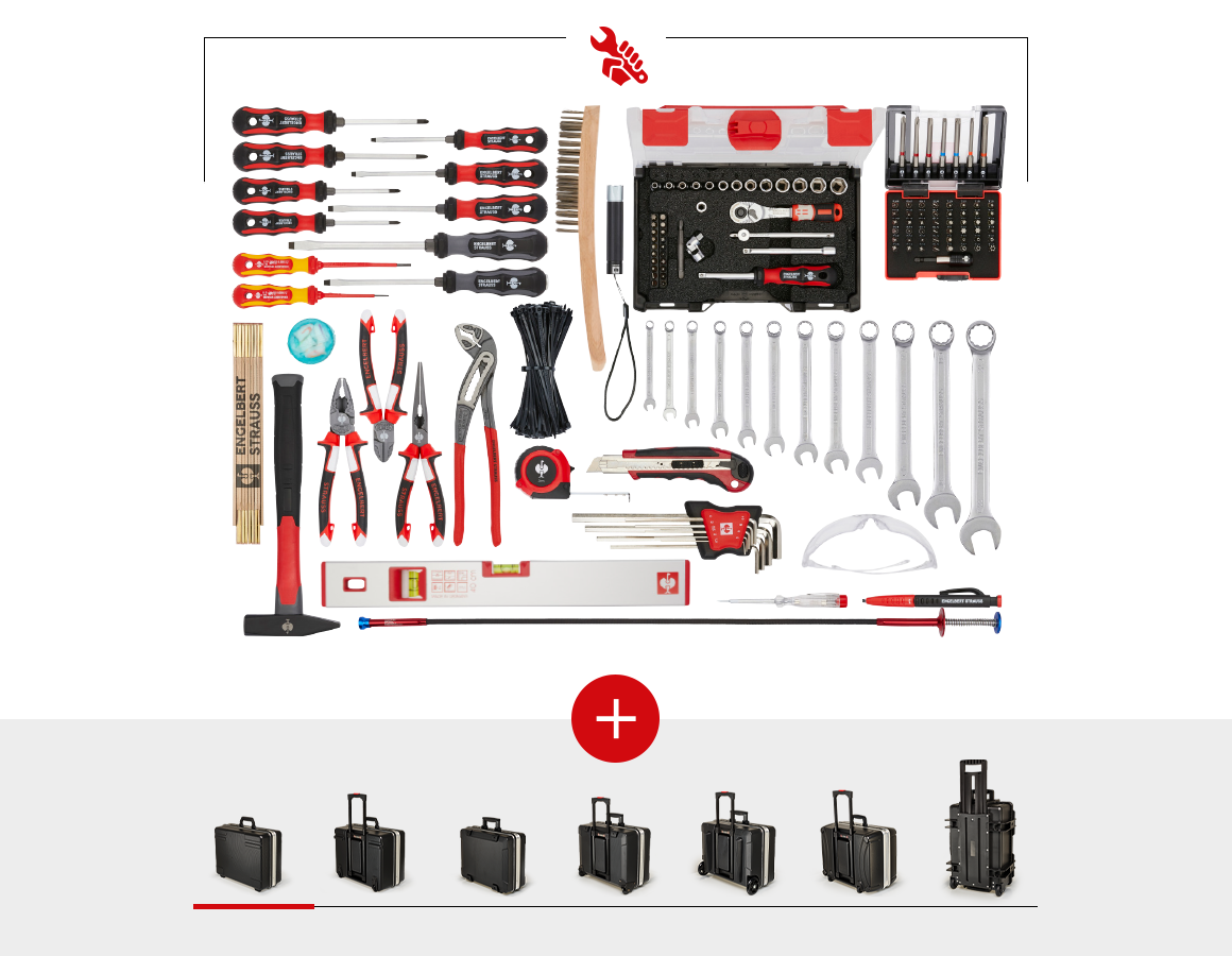 Mallette à outils: Kit d'outils Allround professionnel avec coffre à