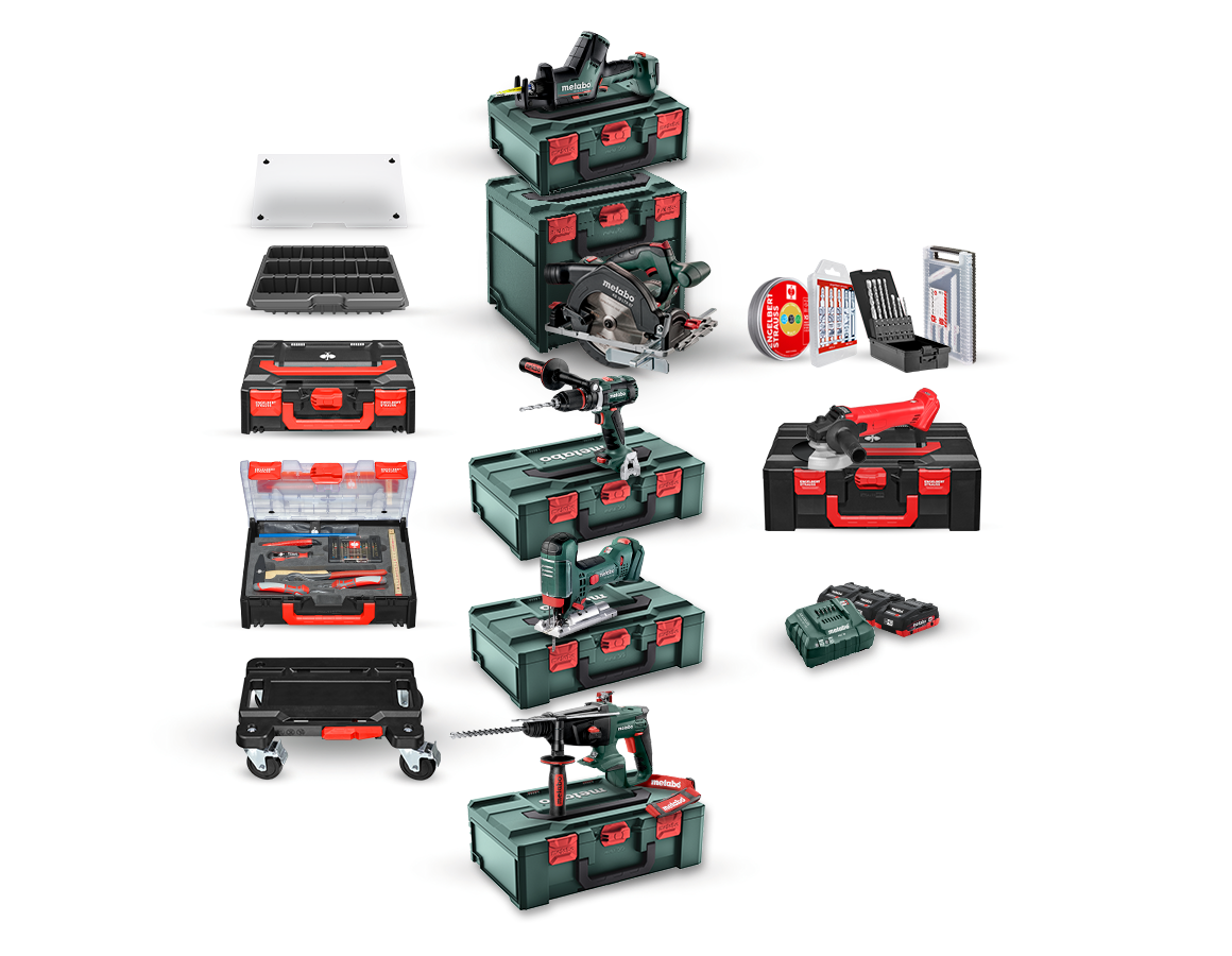 Outils électriques: Pack combiné Metabo 18V XV 3x 4,0 Ah LiHD+chargeur