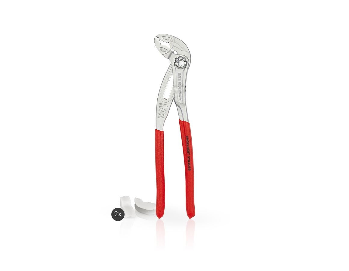 Tongs: e.s.Water pump pl. PRO with 2 pairs of padded jaws