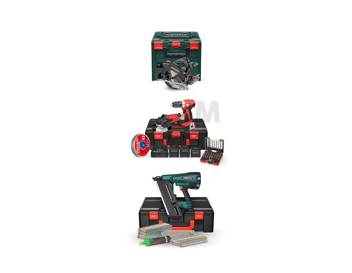 Electrical tools: 18V battery-oper.hybr.air nailer promotional