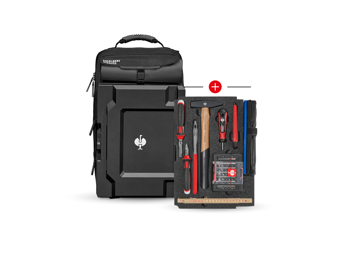 STRAUSSbox System: Insert Allround Classic + STRAUSSbox backpack + black