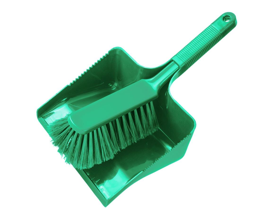 Brooms | Brushes | Scrubbers: Pan and Brush Set + green