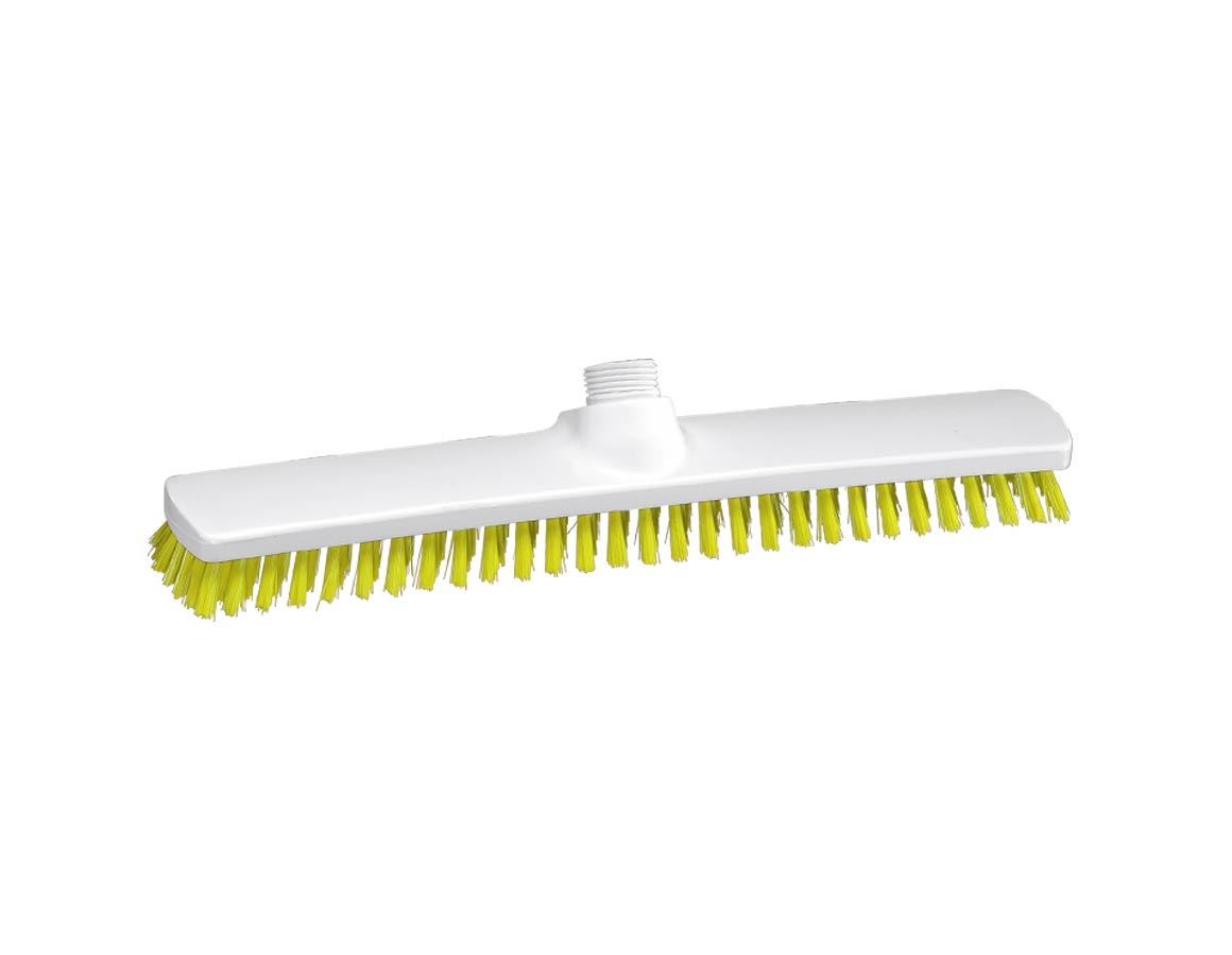 Brooms | Brushes | Scrubbers: Broad surface scrubber, Low + yellow