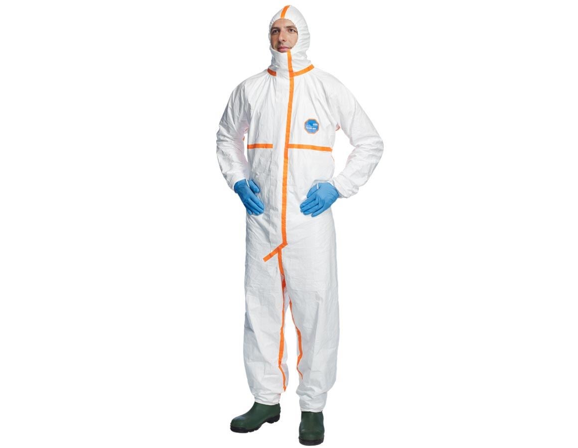 Disposable Clothing: Disposable overall, fluid-proof + white