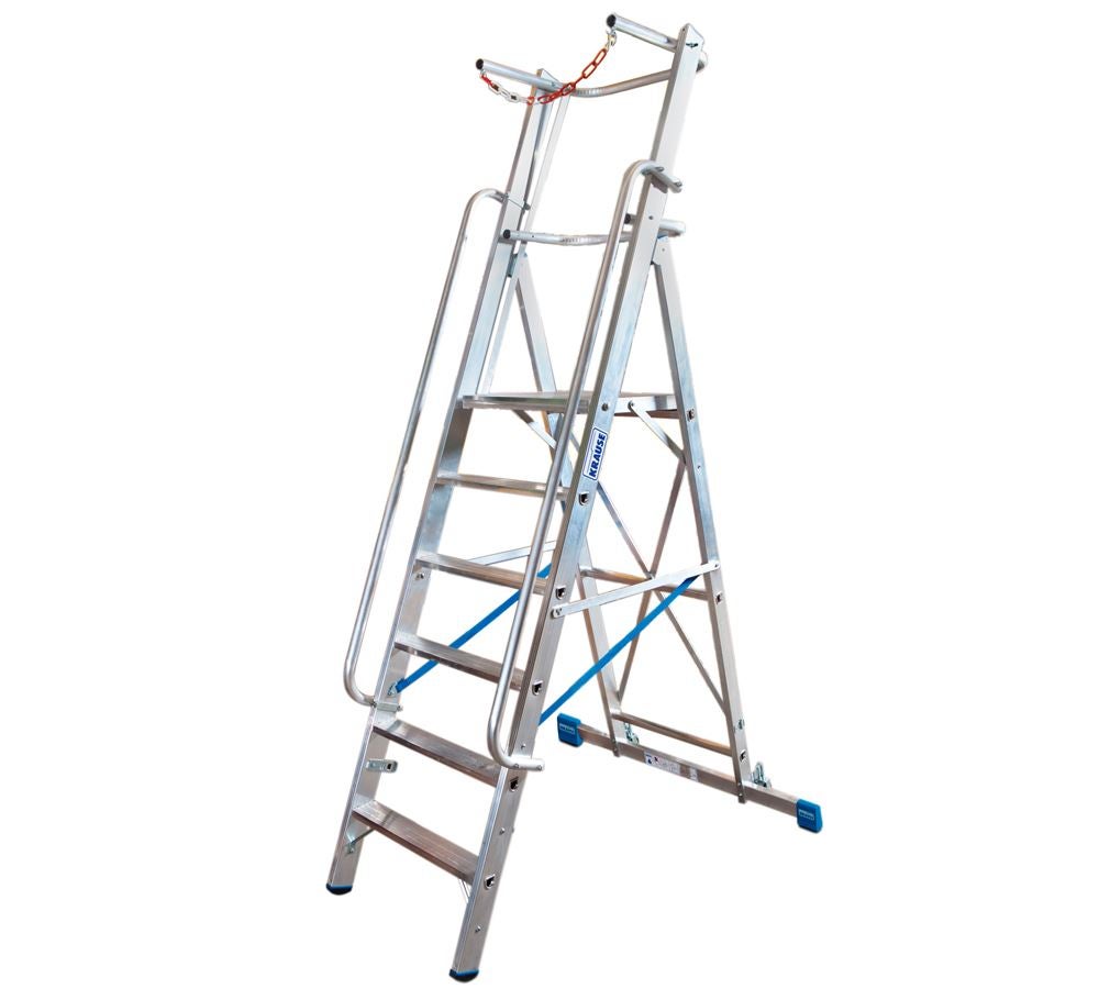 Leitern: KRAUSE Stufen-Stehl./Plattform u.Sicherheitsbügel