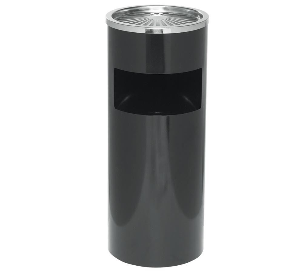 Waste bags | Waste disposal: Rubbish Bin with integrated Ashtray, 61x25 cm + black