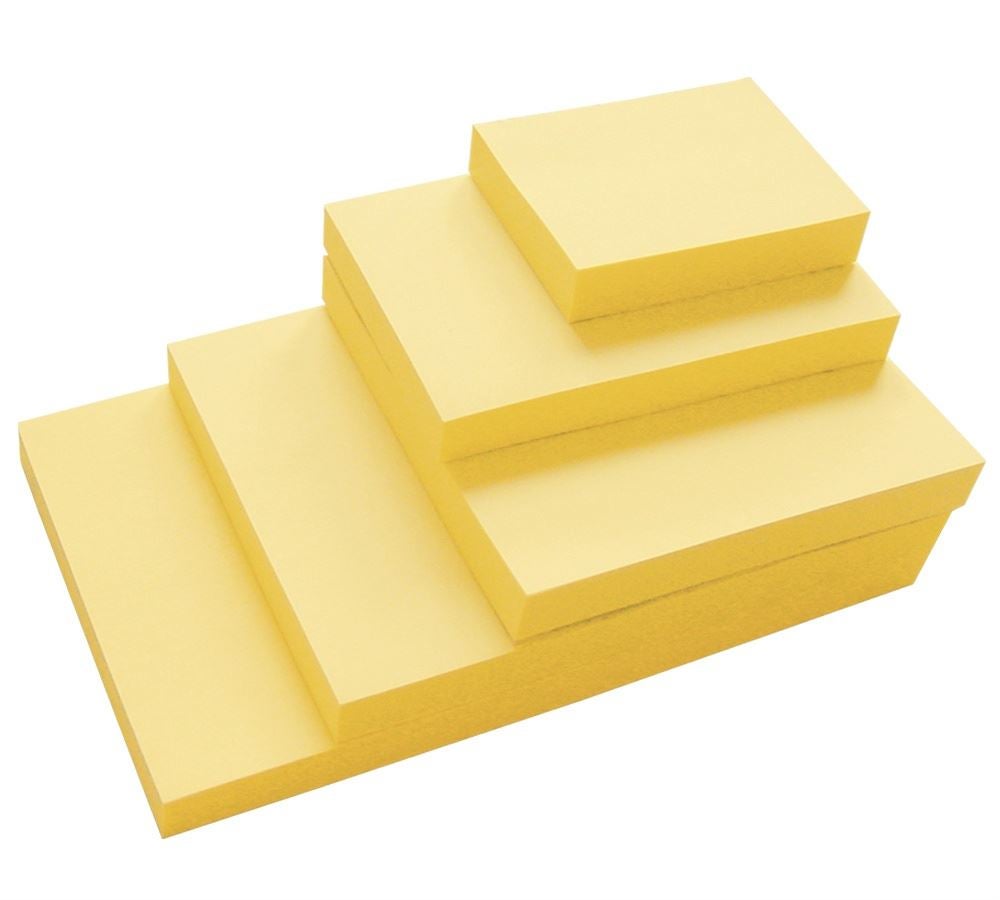 Paper products: Self-Stick Notes + yellow