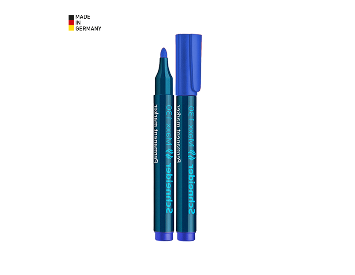 Schreiben | Korrigieren: Schneider Permanentmarker 130, 10er Pack + blau