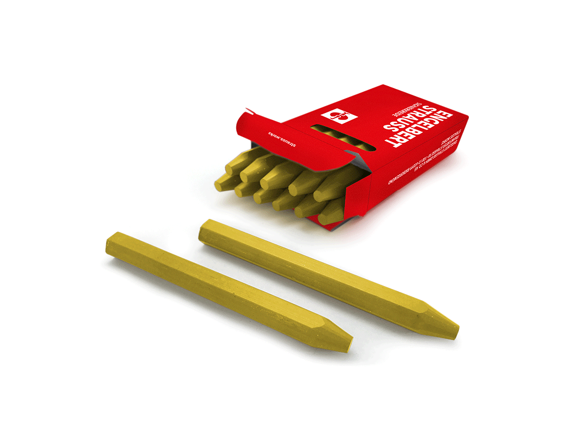 Marking tools: Oil marking chalk, pack of 12 + yellow