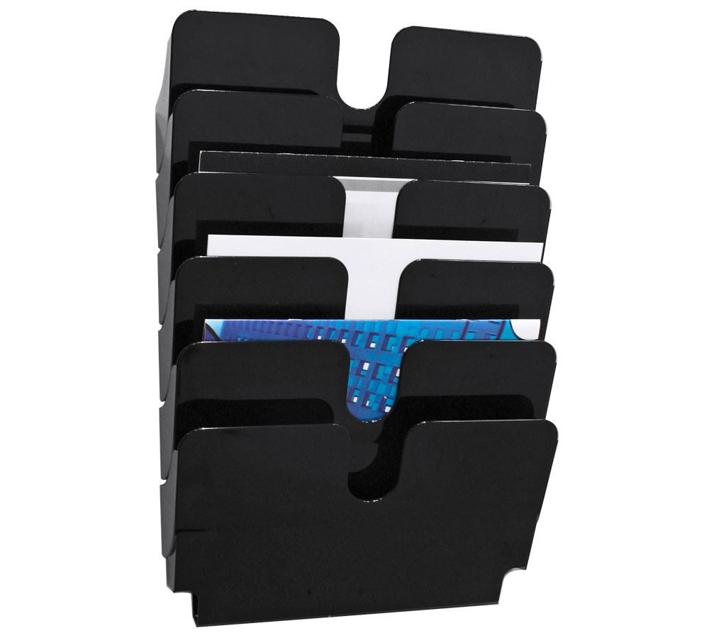 Filing systems: DURABLE wall-mounted brochure holder + black