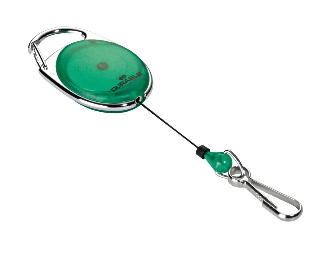 Produits en papier: Porte-badge yo-yo DURABLE avec enrouleur + vert